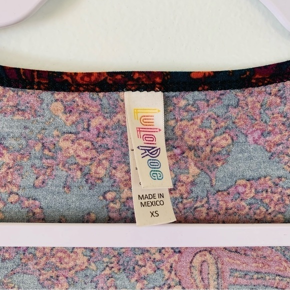 Lularoe Multi Color Paisley Floral Perfect T Size XS - Picture 6 of 6